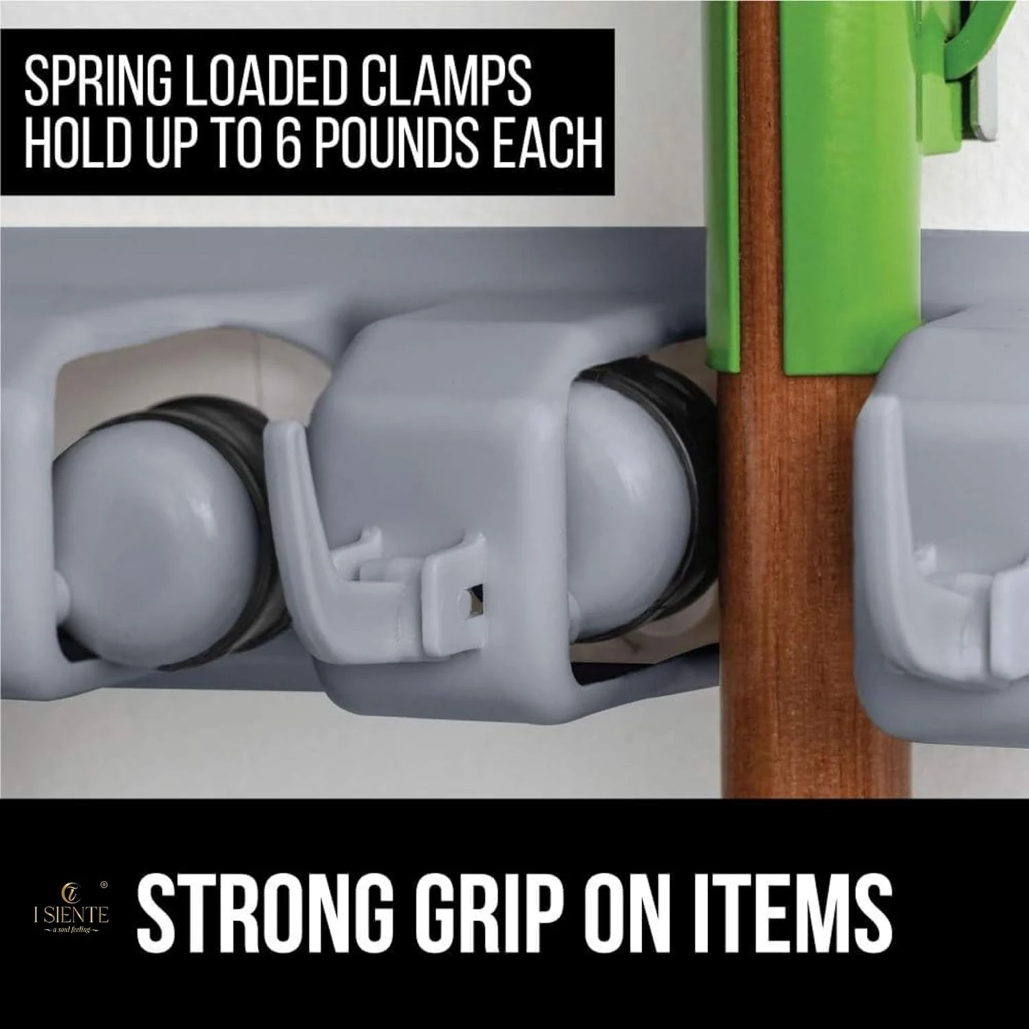 Wall Mounted Mop and Broom Holder Organizer, 5 Slots for Home, Bathroom, Garage (5 layer)