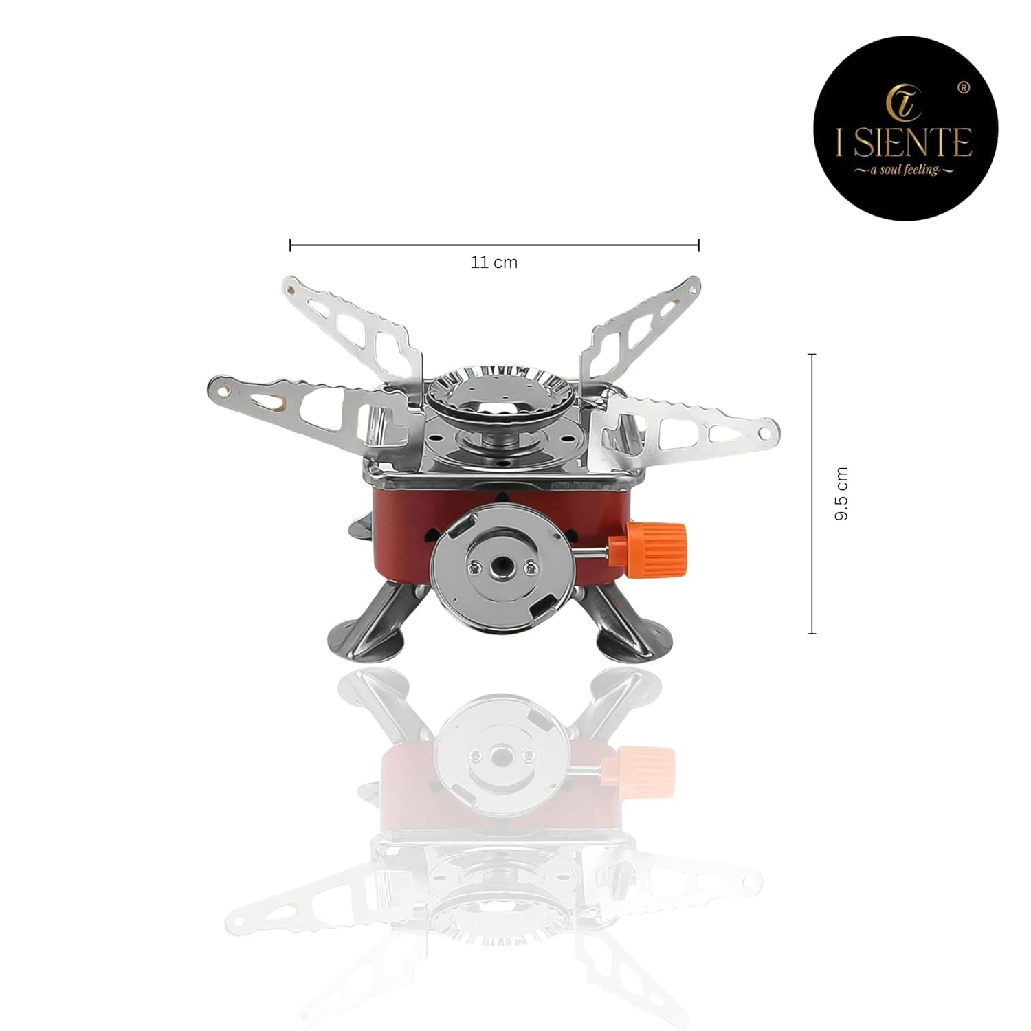 Portable Camping Gas Stove Stainless Steel Folding Burner with Storage Bag Lightweight Outdoor Cooking Gear for Hiking and Travel