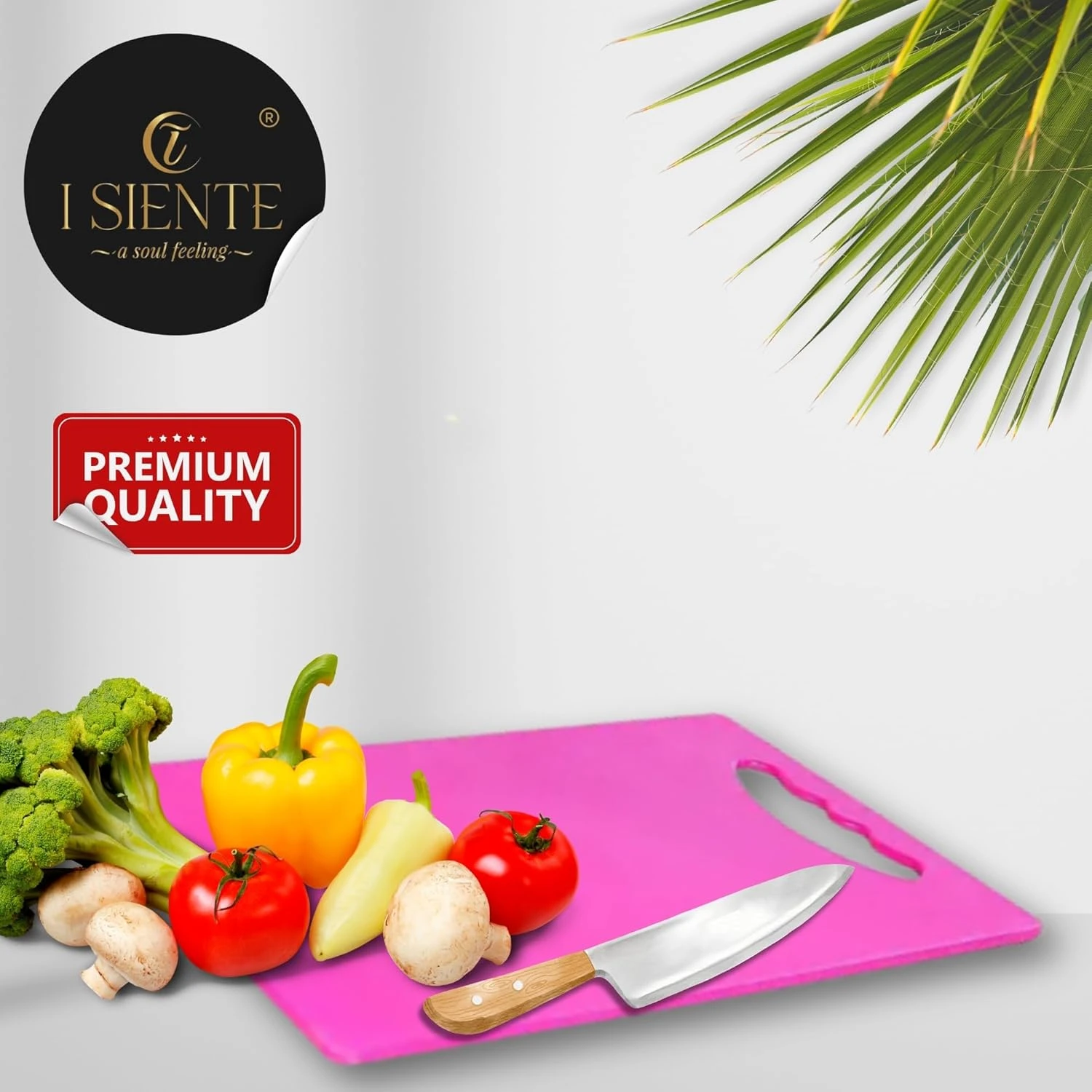 Plastic Chopping Board - Food Grade, Non-Slip, Reversible, Dishwasher Safe (30 x 20 cm)