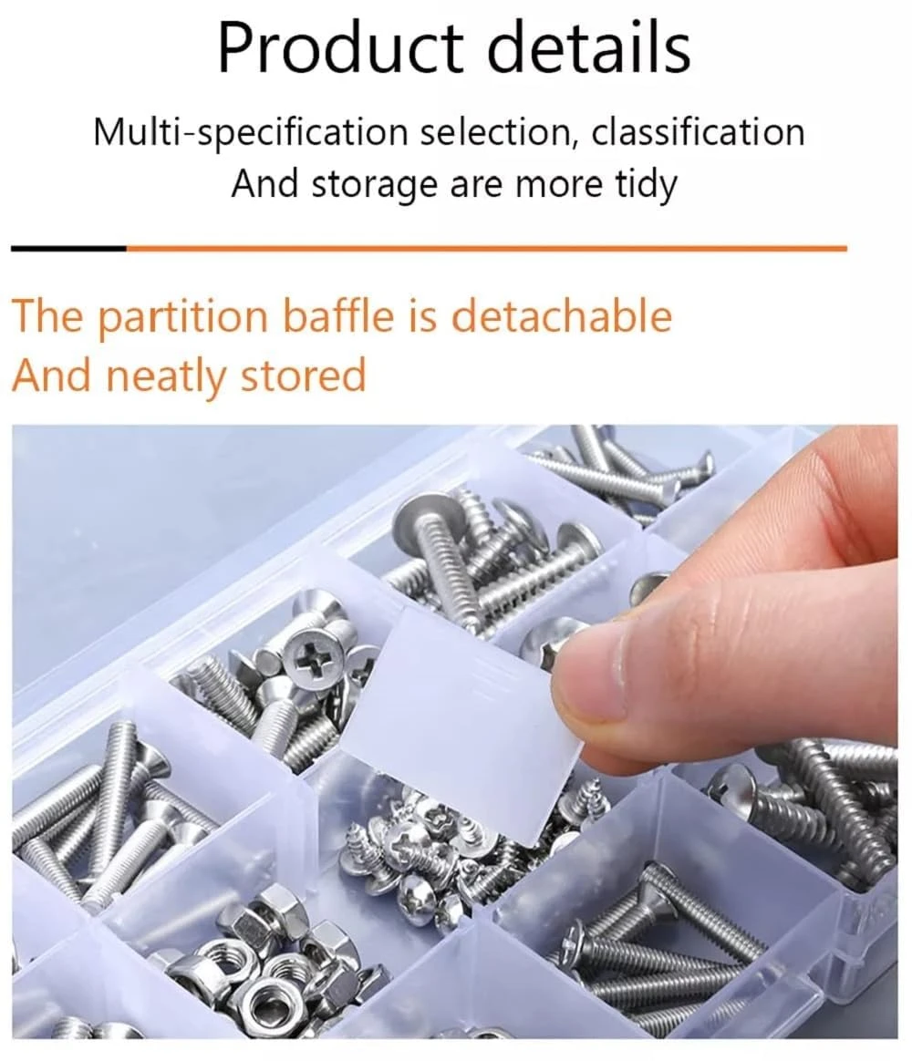 Transparent Jewelry Storage Box for Earring Hooks – 36 Grids with Adjustable Dividers – Rectangular Organizer for Beads, Earrings, and Small Jewelry – Size 27.6 x 17.8 x 4.5 cm